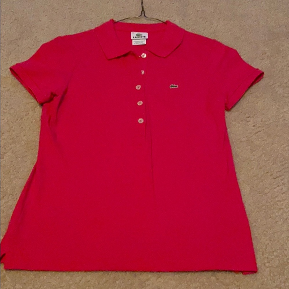 Lacoste Raspberry Polo Shirt